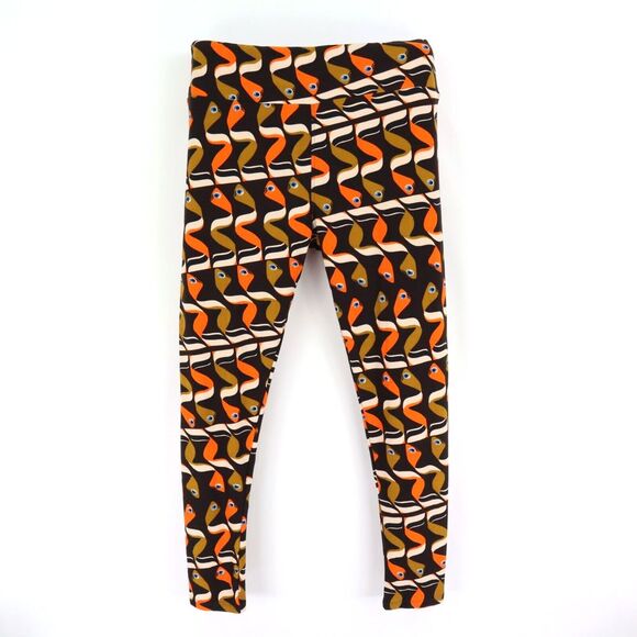 LuLaRoe Pants - LuLaRoe‎ Leggings Womens Size Tall & Curvy Brown Multicolor Graphic Soft Stretch